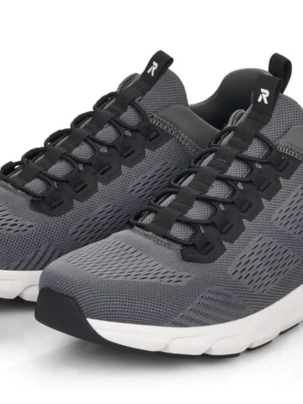 RIEKER Men's Fabio 05 Sport Casual Comfort Shoes, Grey/Black/White, US Size 10.5